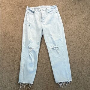 Women’s old navy jeans sky high straight size 12 button fly